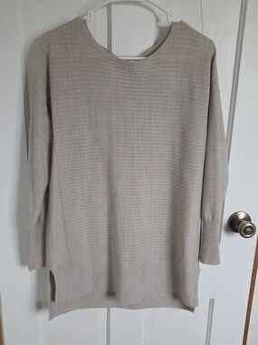 St. John's Bay Light Beige Knit Tunic Sweater